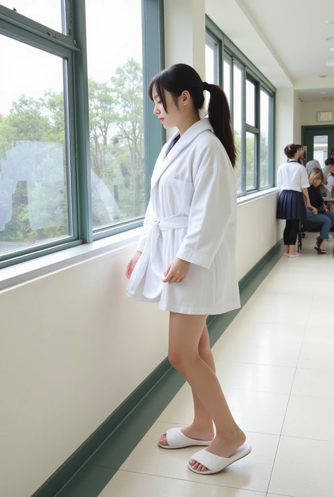 (YES SFW), a nurse wears a white coat, (windy upskirt), [panty_upskirt and cameltoe]. (1 doctor woman wears a white labcoat), upskirt of female doctor standing on the stairs. ((a woman standing:1.5)), [The character (complete) is surrounded by mist, evoking a mysterious and eerie atmosphere. The lighting is dark and atmospheric, with a red smoke adding a touch of sinister ambiance. Best quality image, with a resolution of 4k and HDR enhancement, showcasing the utmost level of detail and realism, full body shot:1.5]. [8K, Best Quality, Masterpiece, Ultra High Resolution]. 