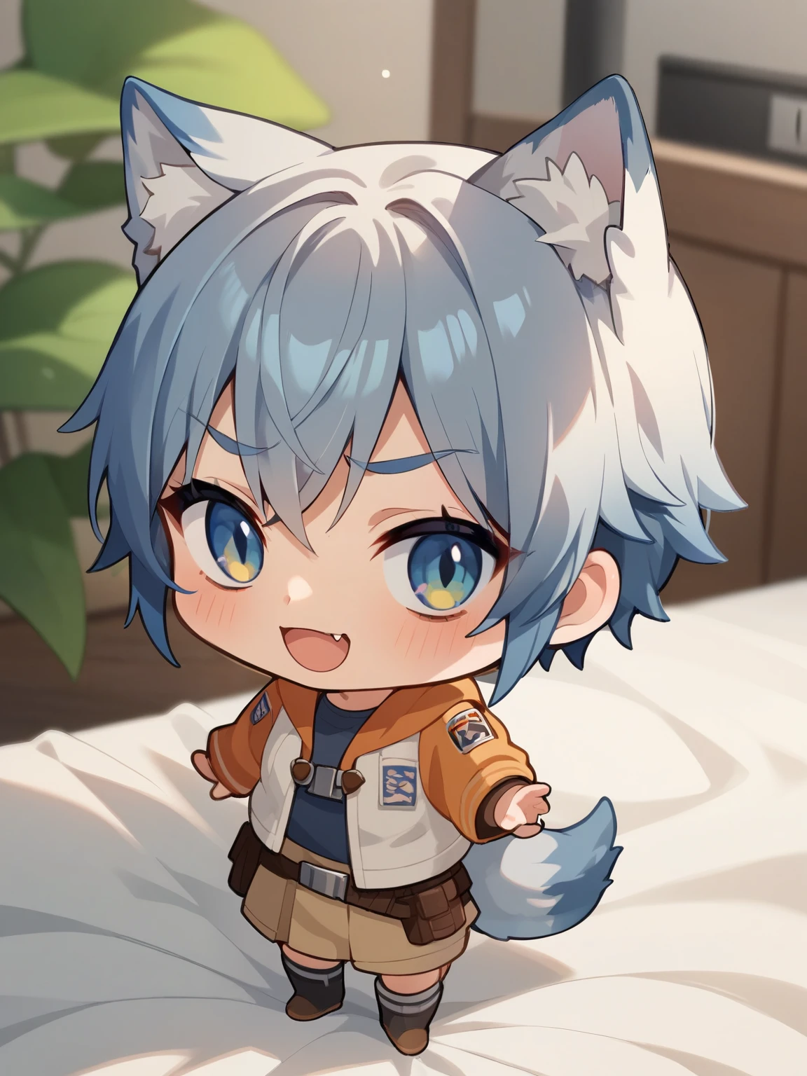 score_9, score_8_ up, score_7_ up, score_6_ up, score_5_ up, anime,nsfw, uncensored ,Wise Wolf Holo,( chibi:1.5),An anime-style picture of a little wolf girl wearing a Star Wars Jedi Master costume, wolf tail ,Hold a light sabre, bid,depth of field,Kyoani Style,glitter,