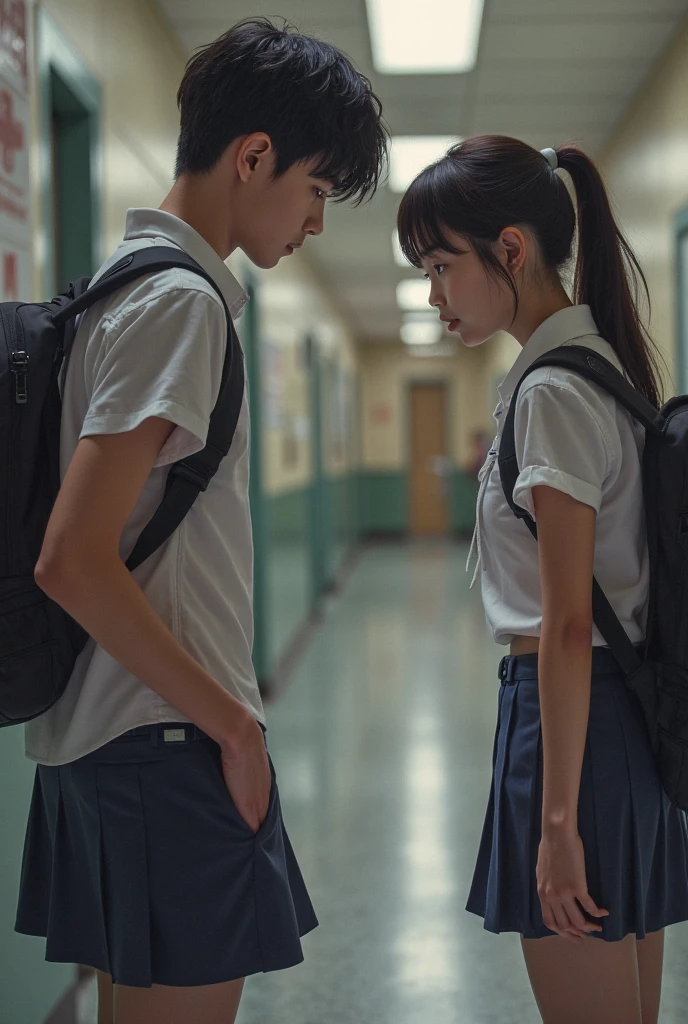 masutepiece, Best Quality, hight resolution, 1girl in,(a 1 girl), 1boy, (40-year-old physical education teacher), (a couple, hetero:1.3), Inside the gymnasium、Spread legs, Sit on the vault box、hi-school girl、Uniforms、(shame, blush, Crying, tearful, AHE Face、Opening Mouth、put out the tongue), (Stand and spread your legs:1.1、Crab crotch、tiptoeing)、(Someone else's hand grabbed the girl's panties), (Girl is being held by a man: 0.3),Grab from behind、Chest grabbing、