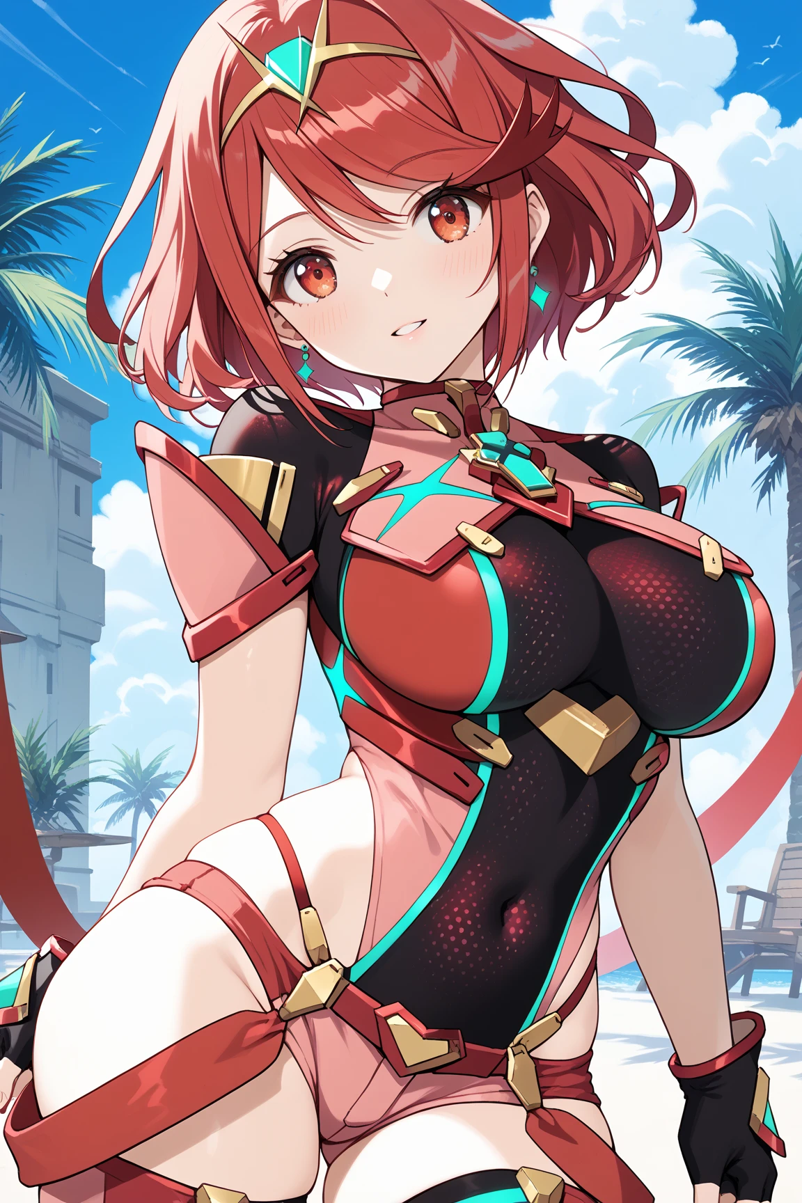 X-rated,undertale,chala,teenage girl,Red eyes,Smile,Sexy,green,Chest leakage,crop top,Short brown sea ice turns red,Underwear model,lust,Manual repair,detail, clothing,HD,Underwear and no rise,Sticking out tongue,playful,like,hips close,Sweat,sitting,Great view of Asak,Frontal close-up,open legs,Christmas,Gift,camel toe,secretion,liquid,like心