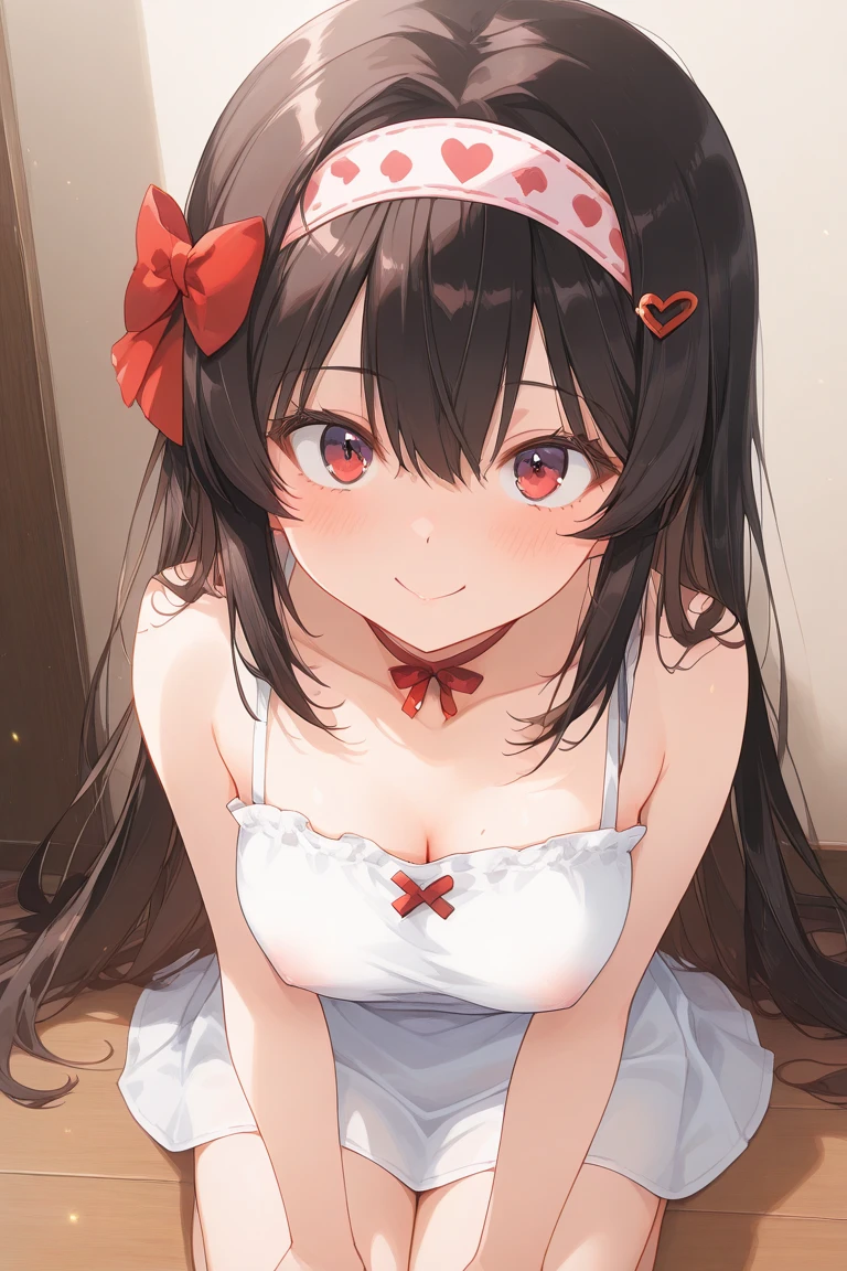 ulzzang-6500-v1.1, (raw photo: 1.2), (photorealistic: 1.4)) best quality, beautiful, beautiful, beautiful, extremely detailed, CG, unity,8k amazing wallpaper, beautiful detail, masterpiece, best quality, official art, very detailed CG unity 8k wallpaper, ridiculous, unbelievably ridiculous, huge file size, super detailed, high resolution, very detailed, beautiful detailed girl, very detailed eyes and face, beautiful detailed eyes, movie lighting, 1 girl, perspective, red ruby eyes, detailed eyes, detailed pupils, beautiful eyes, black hair, detailed hair, shiny black hair, hari contour, looking at the audience, full body, full body photo, outdoors, hands behind your back, (Hanfu), (open arms for viewer, want to hug viewer, sweet and gentle:1.2), (sexy, shoulderless, collarbone, cleavage, fair light skin)