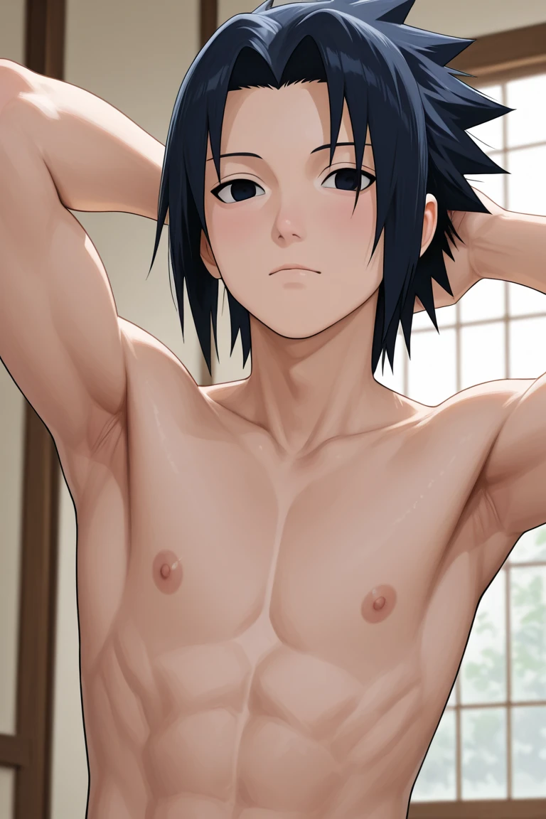 score_9, score_8_up, score_7_up, source_anime, flat color, anime screencap, ikuchan, BREAK, 1boy, matoi rykou, genderbend, huge enormous penis, nude, twink, indoors, smug, lean, huge enormous penis, stroking penis, femboy, otoko no ko, full-body, touching self, muscular, large waist, large thighs, ((solo)), kill la kill, huge thighs, armpits, flacid, hanging penis