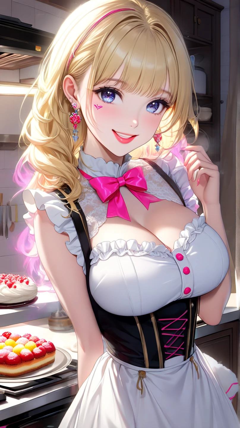 (medium breasts:0.6),(from above:1.2), ((cute Face)), (Close-Up:0.4), (( eat a cake and have a coffee)),highest quality、(real、photorealistic:1.4),(ultra high resolution, 8K RAW photo, clear focus), best qualtiy, natural lighting, field depth, (Bright pupils, detailed beautiful eyes, high detailed face), Red lip, (tight focus:1.2, from below:1.2), sexy posing, erotic cute,cooking Research Institutes(beautiful and luxurious:1.2),(double breasted:1.0,under bust:1.0), gap between buttons,(((corset belt))),(((high waist skirt,))) seductive weak smiling,(with sparkling eyes and a contagious smile),open mouth, Looking at Viewer