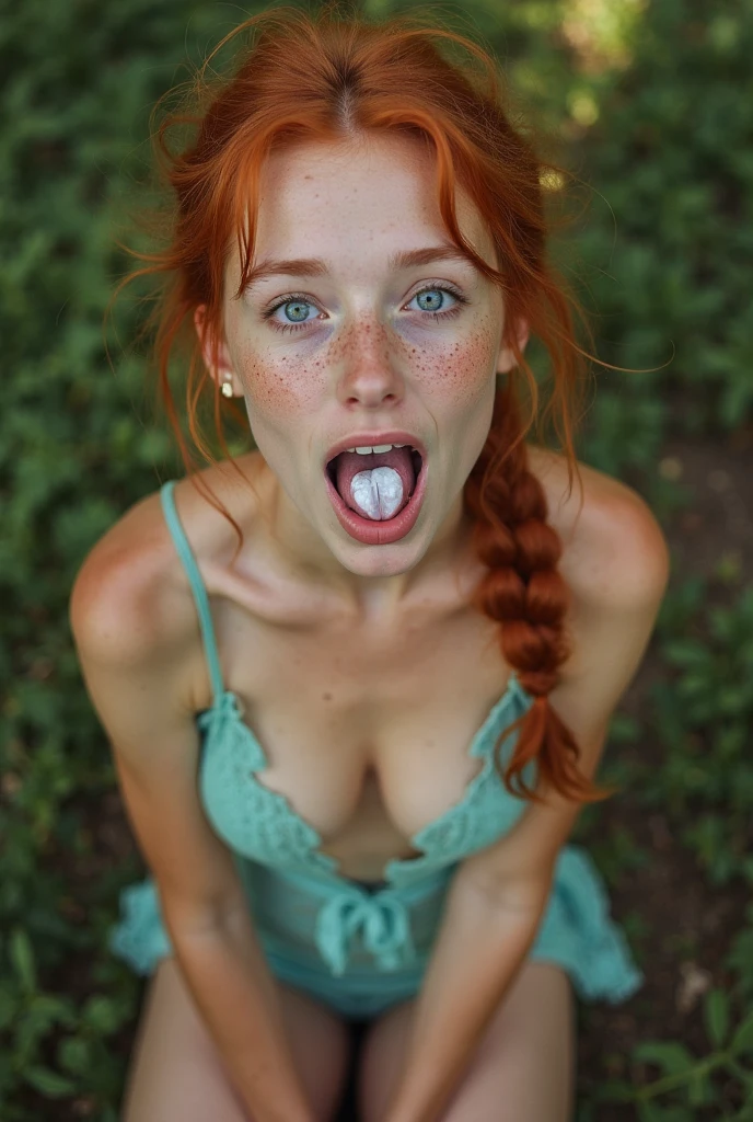 woman, ((Masterpiece, best quality)), full body view, sexy, perfect breasts, detailed skin, Anna from Frozen movie, highly detailed, cinematic lighting, ultra realistic, anna, anna from frozen, princess, disney, brown hair, long hair, portrait, outdoor, in a forest, summer, cleavage, perfect breasts, wide hips, full body view, tall, dynamic pose, dynamic position., show naked tits,, kneeling, show pussy, show tits, hude cum on body,cum on face,