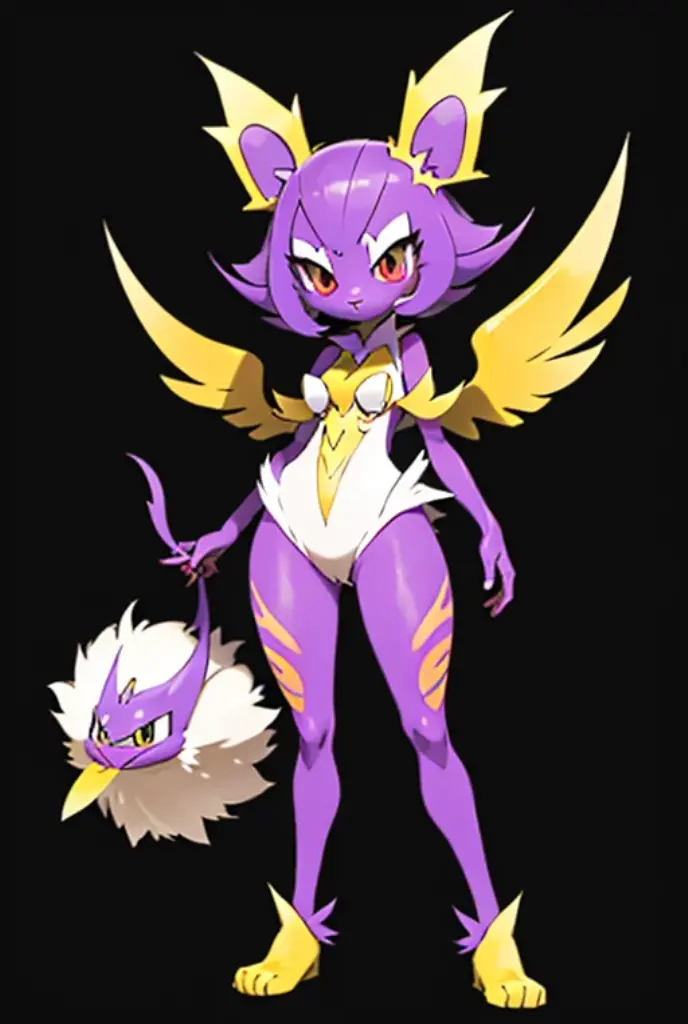 ultra-detailed, ultra high res, high quality, 4K, solo, 1girl,extreamly delicate and beautiful,illustration,masterpiece,(illustration),digimon,fullbody,standing,mouth_mask,wings_hair,claws,thighhighs