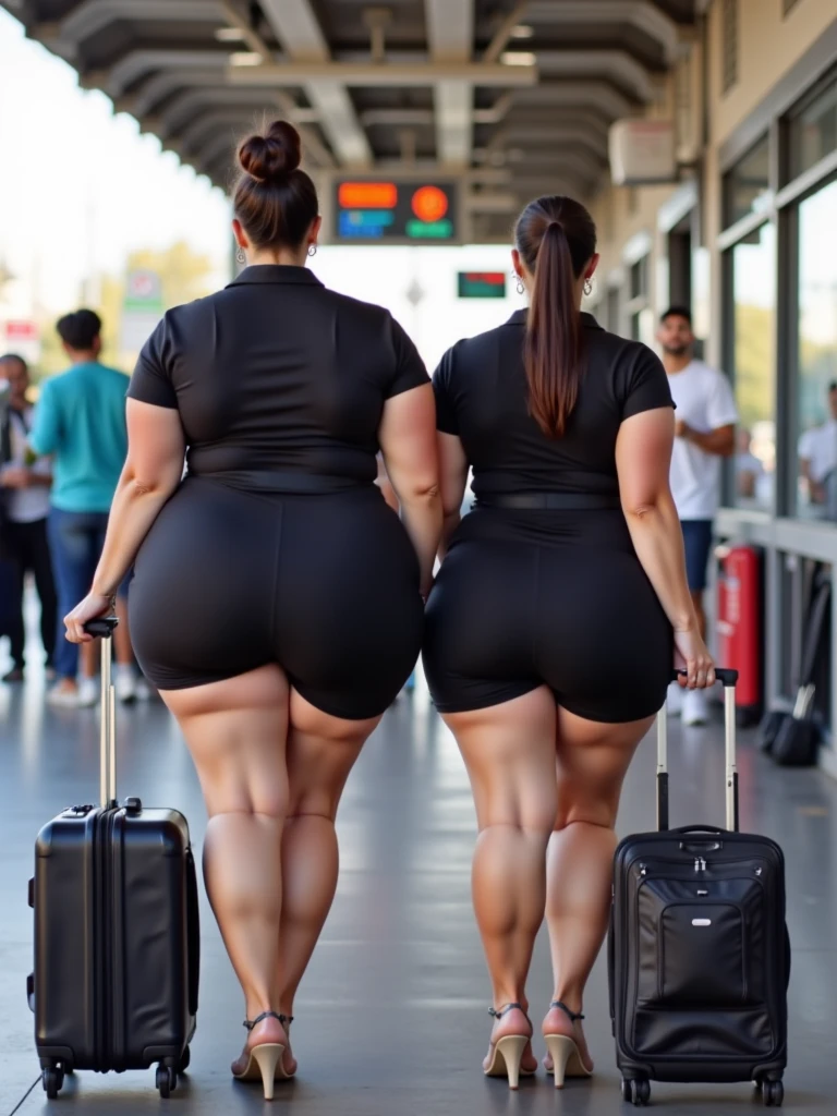 Standing at the bus station , wearing bra, curvy ,thick thigh, pawg, wide HIPS , beautiful wide ass,wide big breasts,high realistic,high quality,