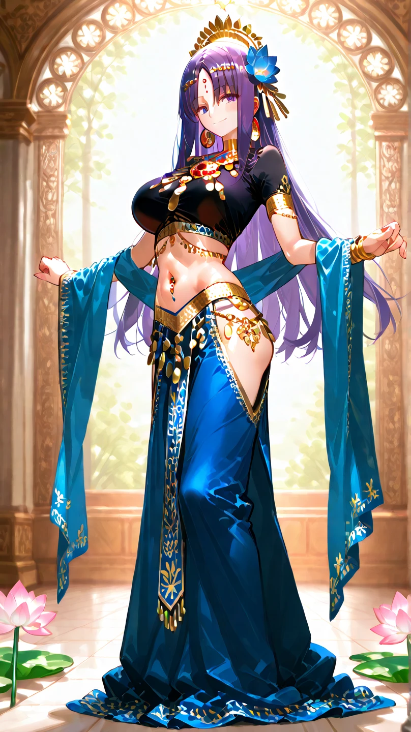 beautiful woman, gaudy and beautiful, shining eyes, make-up, charming and seductive look, fascinating belly dance costumes, face veils, accessories, great proportion, 2.5D, delicate and dynamic, everything is of the highest quality, glitter effects, fog effects,