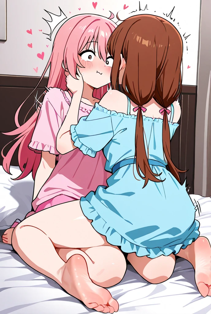 score_9, score_8_up, score_7_up, rating_explicit, masterpiece, best quality,high quality,highres,very aesthetic, absurdres, high detailed,optimal lightning,4k,8k wallpaper, source_anime, uncensored,official art, official style, megami magazine,BREAK,1girl,risingstar xy,hairband,orange hair,neckerchief,shirt,parted bangs,unamused,confused,disappointed,embarrassed,looking away,sexual ecstasy,((((motion lines)))),in heart,(((steam))),(sweat) ,(((steam,sweat))),too many heart mark,cowgirl position,girl on top,from above,