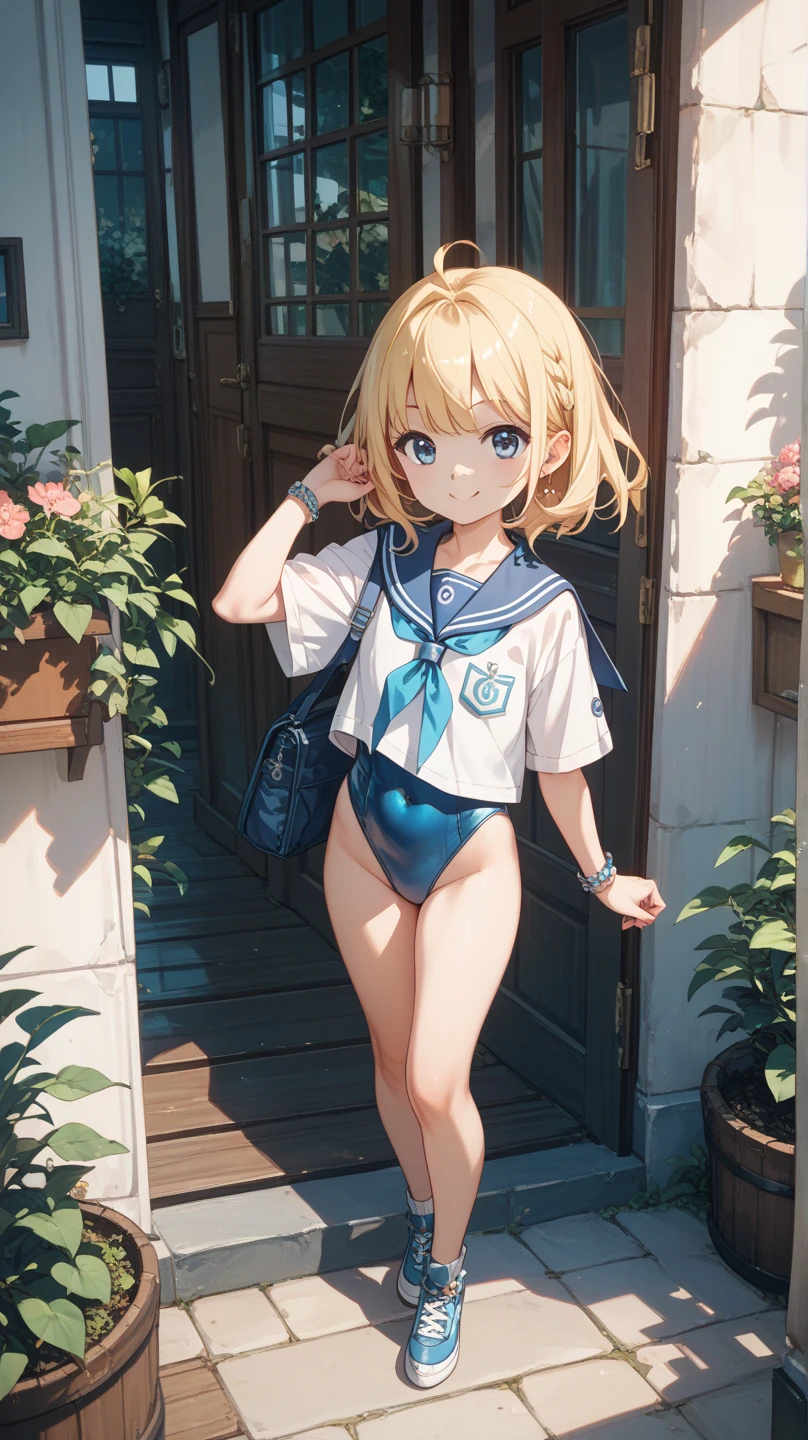 ((masterpiece)),((Highest quality)),((High resolution)),((Anatomical)),((Realistic)),((Detailed Description)), ((Full body view)), ((Perfect lighting)),8K)),((cute)),((School classroom)),((Window)),((blue sky)),((cumulonimbus)),((FOCUS standing girl.)),(((((One ))),(((FOCUS Loli))),(((neutral))),((FOCUS child)),((F8-year-old)),((Baul eye,((FOCUS Baby Face)),((low lengthS Petite)),((Flat Chest)), (((FOCUS WIDE HIP, AND ROUND ASS, WEAR BLACK BOOTS)), (((FOCUS WITH BLACK GLASSES))), ((BLONDE Ponytail)), FOCUS THE GIRL IS WEARING BLACK SOCKS, ((((FOCUS THE GIRL IS WEARING A black brassiere)) , (((SMALL backpack))) , ((Seductive smile)),((Red cheeks)), FOCUS SIDE VIEW, FOCUS she showing her ass. FOCUS SHE IS TOUCHING HER ASS. PUSSY VISIBLE.