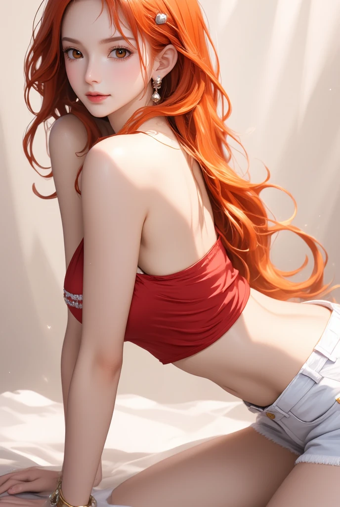 ((masterpiece,best quality)),(Negative Space:1.4),(1 Girl, Solitary:1.4),Beautiful and delicate eyes,Flowing pink hair, Red Hat, Fireball, cast fire spell, Orange and red fractal background, look to the side, Cyan eyes, whole body, jump