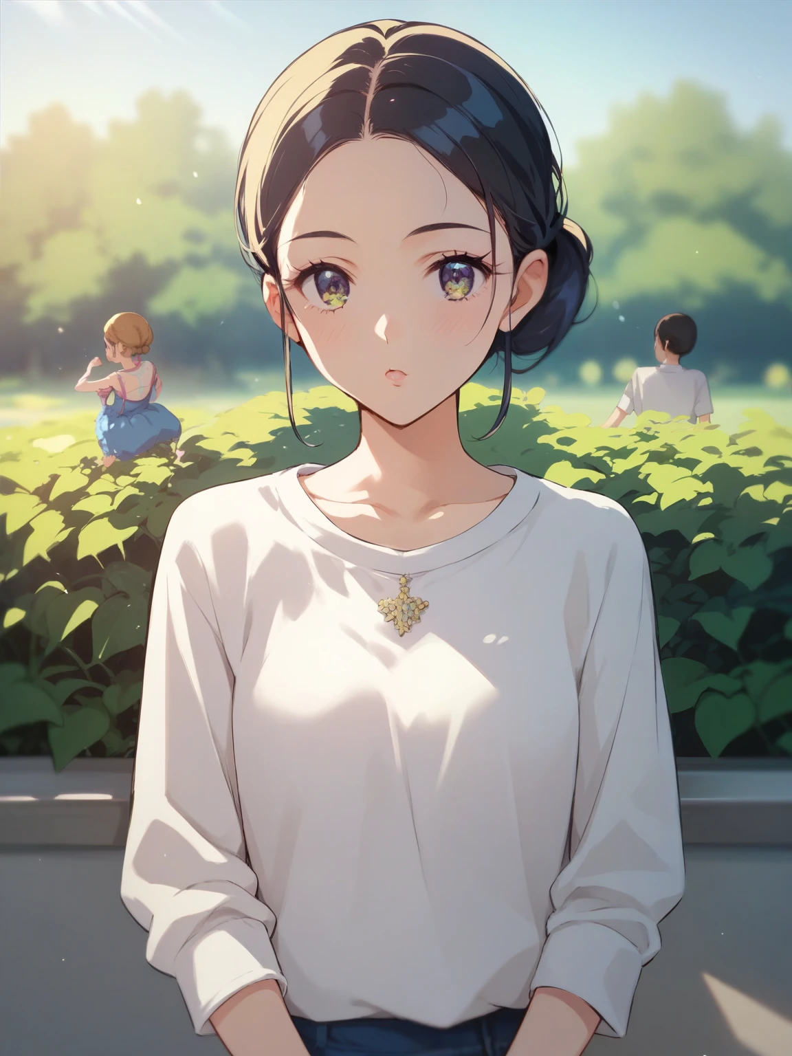 score_9, score_8_ up, score_7_ up, score_6_ up, score_5_ up, anime,nsfw,beautiful girl,Baby Face,young ,short,skinny,anime series,Heidi with white bread in her hand, Cinematography ,Pretty Cure Style,glitter,