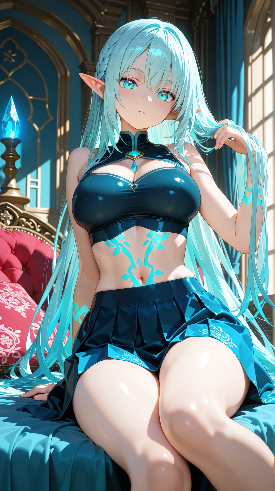 Asuna, Blue Archive characters, bunny suits, beautiful hair anime girls, art stations, cute anime girls, cute anime girl portraits, cute anime girl portraits, cute realistic portraits, cute girl anime visuals, cute anime girl portraits, portraits, anime style portraits beautiful anime girls, full body, smile, (big), navel, thin waist, (big hips), thighs, from below, cleavage, bottom, shoulder cut light dress, big, big breasts, flabby breasts,