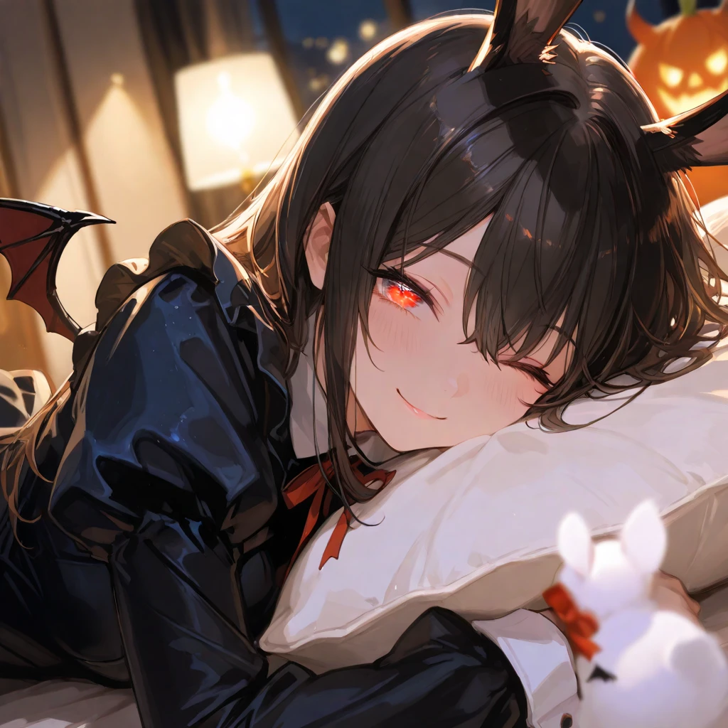 demon girl sleeping in the kingdom room