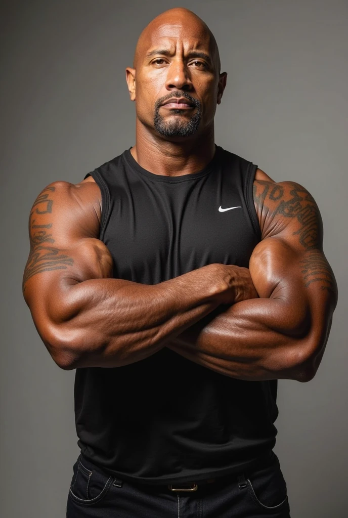 NSFW Naked muscled Dwayne Johnson lying on the floor、lying down with your legs open and raised , his anus sticks out