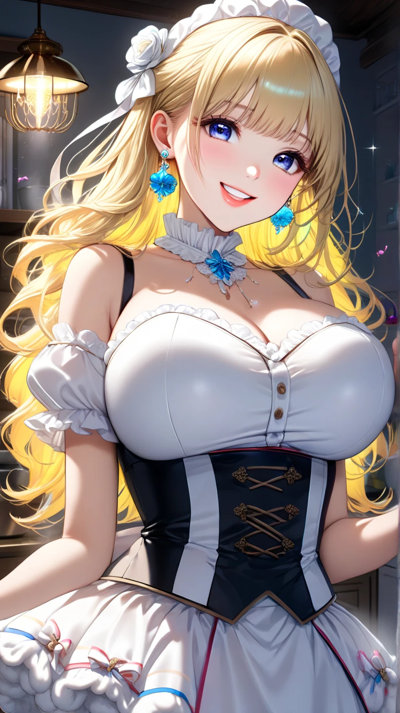 ((masterpiece)), ((best quality)), (detailed), perfect, solo, Bowsette, gorgeous woman with large cleavage, luscious lips, long hair, huge breast, deep cleavage, huge breasts, sexy, Bowsette like a busty pornstar, blonde hair, (((paizuri specialist pornstar))), (((fuckable breasts))), (((breasts facing the viewer))), (((in a nightclub with red lights))), (((hot cleavage))), (((hot breasts))), (((breasts Focus))), (((black lingerie))), (((gigantic breasts))),