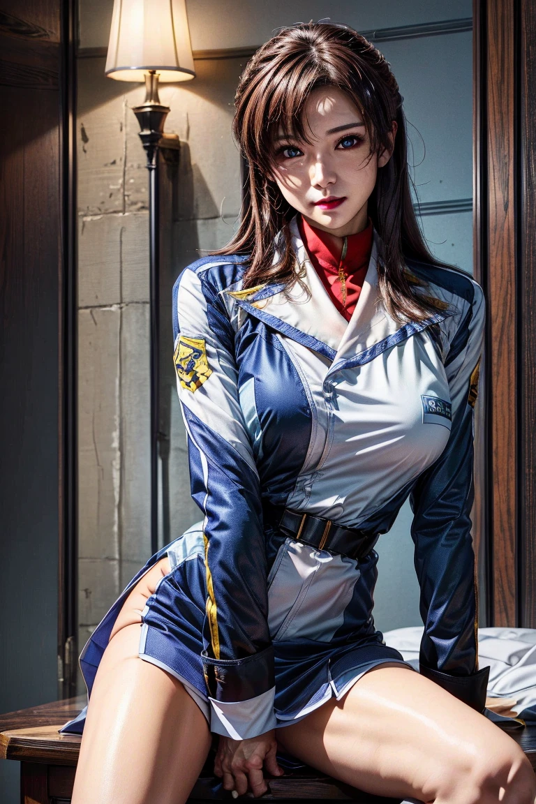 Realistic pictures、The real picture、Realistic,RAW Photos,Best image quality、1 girl, Sayla Mass, elegant,Spread your legs,White pantiesーを見せる, Tabletop, Complex,超ミニskirt、White panties、 Realistic, highest quality, Absurd, High facial detail, Perfect Eyes, 18-year-old, Cowboy Shot, , Bright colors, White Uniform, skirt