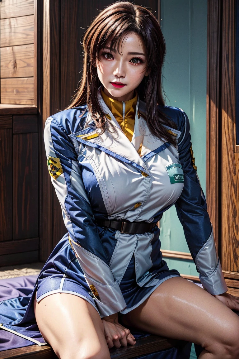 Realistic pictures、The true picture、Realistic,RAW Photos,Best image quality、1 girl, Sayla Mass, elegant,Spread your legs,White pantiesーを見せる, Tabletop, Complex,超ミニskirt、White panties、 Realistic, Highest quality, Absurd, Plenty of facial detail, Perfect Eyes, 18-year-old, Cowboy Shot, , Bright colors, White Uniform, skirt