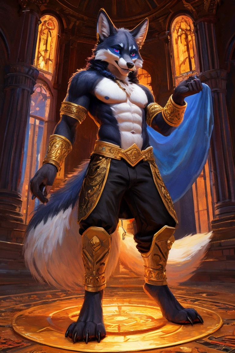 1boy,(( )), (fluffy), god of hyperdeath, ((by Michael & Inessa Garmash,Ruan Jia, Pino Daeni, chunie, darkgem)), ((asrielxdreemurr character)), black robe, horns, (best quality, ultra-detailed, best illustration, masterpiece, high res,(bulge, sexy look) seductive, professional artwork, famous artwork), realistic paint, black eyes, white fur, detailed realistic painting, male, (detailed white fur), asriel, portrait, detailed hands, shaded, four fingers, insane details, looking forward, (angry, open mouth, fangs), fight