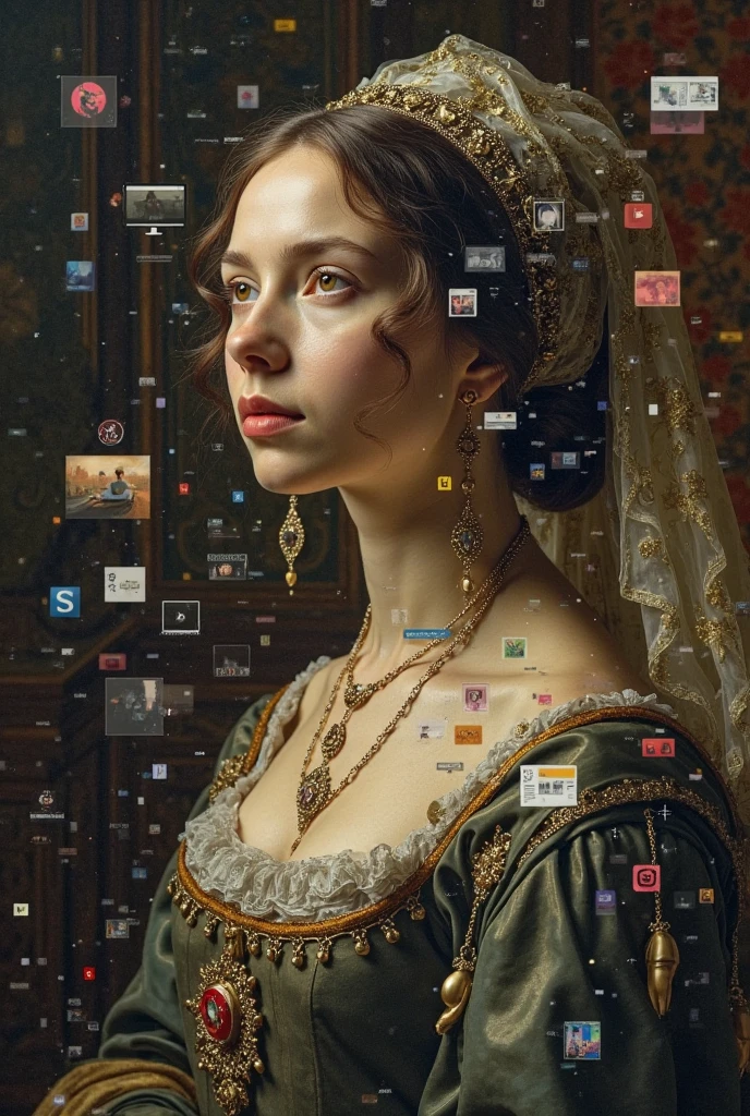oil painting of ring, jewelry, 1girl, using a MacBook, black dress, bracelet, realistic, looking at viewer, lips, black hair, black eyes, by Rembrandt, Caravaggio, Artemisia Gentileschi, Diego Velázquez, Frans Hals, Peter Paul Rubens, and Johannes Vermeer
<lora:fflixbar-000018:1>