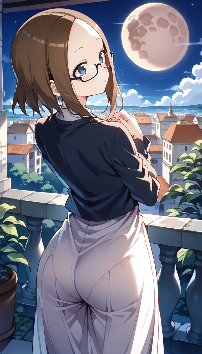 ((table top, highest quality, High resolution, nfsw, perfect pixel, 4K, nffsw, nffsw))), 1 girl, single, alone, beautiful woman、I could see the whole body、 , ((beautiful eyelashes, realistic eyes,realistic eyes)), ((detailed face, blush:1.2)), ((smooth texture:0.75, realistic texture:0.65, realistic:1.1,)), ((perfect hands,perfect fingers)),F cup, slim,dynamic angle, perfect body, ((black jacket, open jacket, white shirt, black skirt,black tights,garter belt)), City staircase、Angle looking up from the bottom of the stairs、Very embarrassing panic smile, looked back、leaning forward、(The wind flipped my skirt and exposed my butt...........................、Touching the buttocks with both hands、Random color lace panties)、