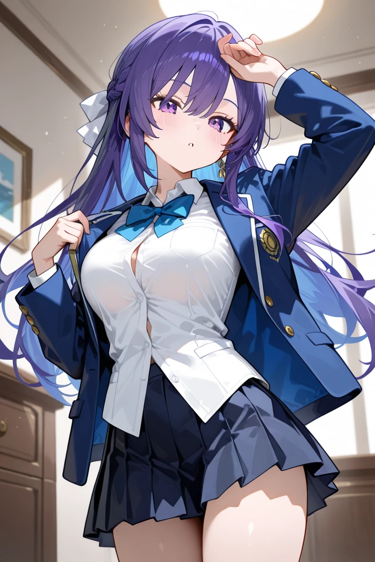 ((Top Quality, 8k, Masterpiece: 1.3)), Crisp Focus: 1.2, Beautiful Women in Perfect Style: 1.4, Slender Abs: 1.2, ((Naked, Small: 1.2)), (White Button Up Long Shirt: 1.1), Street: 1.2, Highly Detailed Face and Skin Texture, Detailed Eyes, Double Eyelids, Horse Girl, Mejiro McQueen, Naked, Nipples, Areolas, Nude, Shirtless, Naked, Flesh-Colored