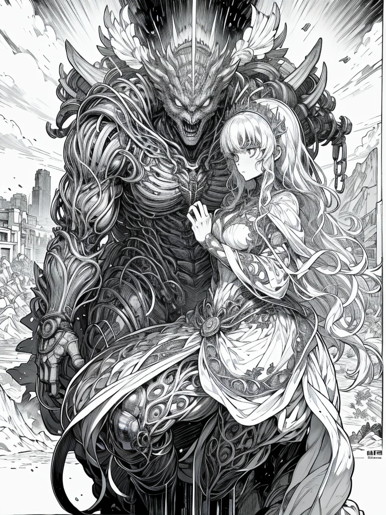 couple in street, city,man and beauty, full body,greyscale, monochrome, no humans, white background, simple background, lineart <lora:monochrome-greyscale-000008:1>