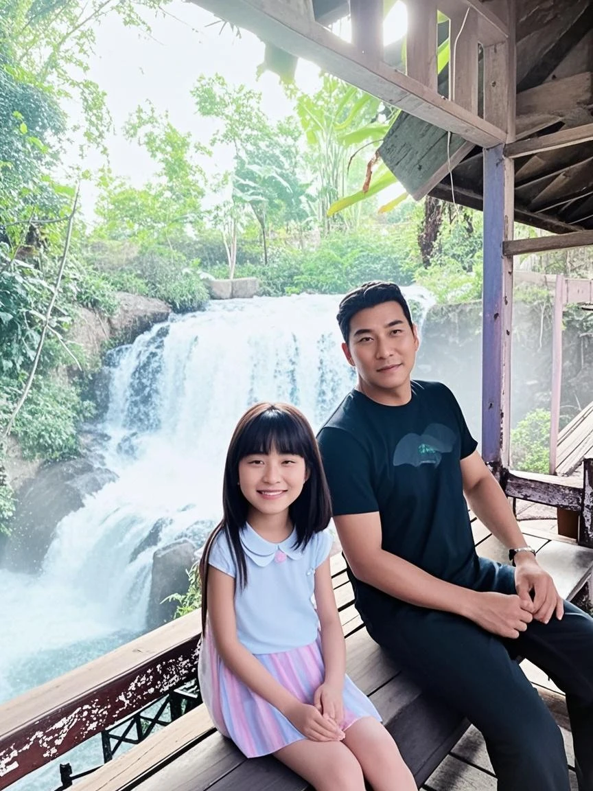 There was a man and a little girl sitting on a bench, taken with canon eos 5 d mark iv, taken with canon eos 5 d, portrait picture, photo taken with canon 5d, Portrait image, Photo taken with Sony A7R, Photo taken with Nikon D750, Photo taken with Nikon D 7 5 0, Gamine, 7 0 mm portrait