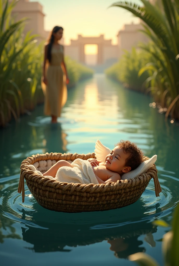 the story of the little baby musa who was found in the nile river is hyperrealistic