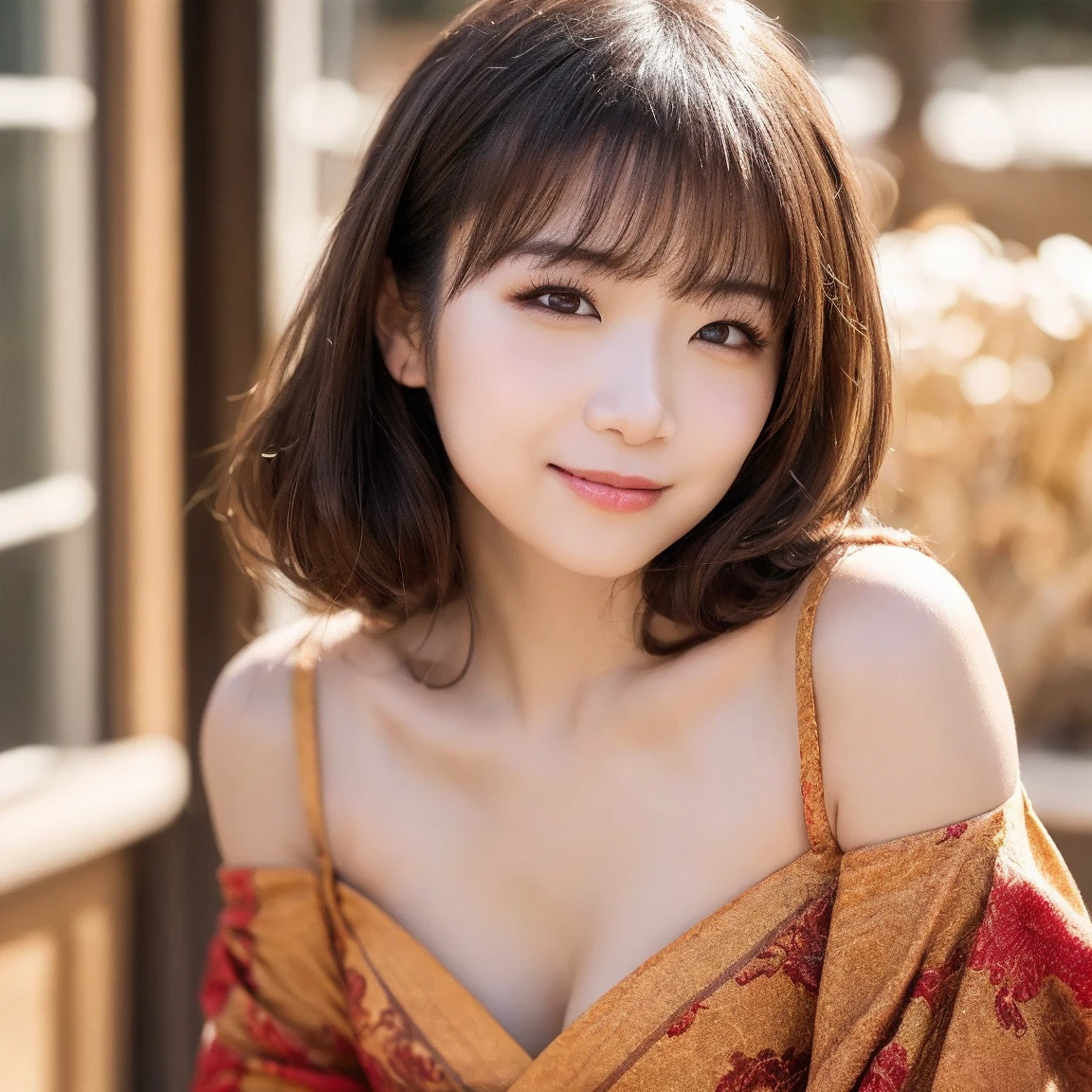 (8K, RAW Photos, Highest quality, masterpiece:1.2), Super detailed, Ultra-high resolution, (Realistic, Photorealistic:1.37) , High-definition RAW color photos, Professional photos, Very delicate and beautiful, Very detailed, 8K壁紙 , (Beautiful and detailed eyes:1.1),(Beautifully detailed face:1.1),Anatomically correct body shape , Fine and beautiful skin,Skin Texture , Full Body Shot , looking at the camera , Natural light , 1 person , woman , Japanese , 20-year-old , E cup bust , Slim waist , , Shiny Hair , (Short Bob ,Brown Hair:1.15) , Shy Smile , Blouse , A skirt that covers the knees , , , , (Sit on your heels:1.2) , (Spread legs pose:1.21) , (Pose showing white panties:1.2) , (Knees are high:1.1) , Emphasize the cleavage , Sharp focus , The background is a real Shibuya street