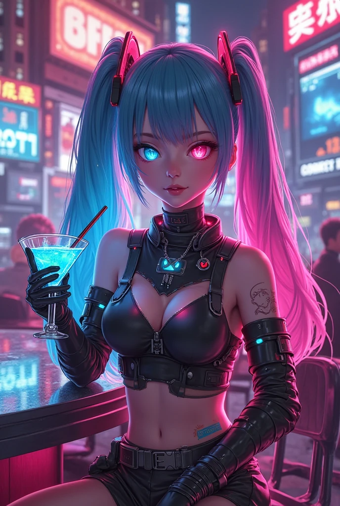 Front cover , (Fauget style use a greyish green colour) for the font, ((grey-green font)), dark green font, create a readable headline , ((Cyrillic and kanji lettering)). Paragraphs , Headline, Title. Nier Automata, Final Fantasy 7 Remake, Final Fantasy XVI , A woman like Tifa or 2B wearing a red dress and red lipstick, red lips, pout ,scowl , ((red dress)), classy dress, glamourous dress , simple dress , beautiful jewellery, sophisticated design , chic accessories, sitting, legs crossed , holding a blue drink, Blue Margarita ,Daphne Martini , blue alcohol , blue soda. The bar must be a ((modern industrial bar with grey stained pine. (grey wood),Bar has a neon sign, RGB lights, speakers , beautiful light fixture, dark atmosphere ,illumination by light , dark colours bar. Background: aquarium , glass to see fish , underwater, viewing window ,Best quality underwater bar scenery, ultra-detailed and realistic, musk grass, pondweed, kelps, fantasy plants , glowing plants, see through fish , tropical fish, otherworldly atmosphere, surreal, add volumetric lighting, create a sense of wonder. HDR, OLED ,Wallpaper , Headline , Front cover , Crimson Red , Candy Apple Red , reflections, High detail , ray tracing, unreal engine 5 volumetric lighting , god rays, (nfsw:1.9), (Background aquarium :1.3), (((Candy apple Red dress : 2))) ,(((Masterpiece)))),(((Highest image quality))),((((Ultra)),((Front cover: 1.7))