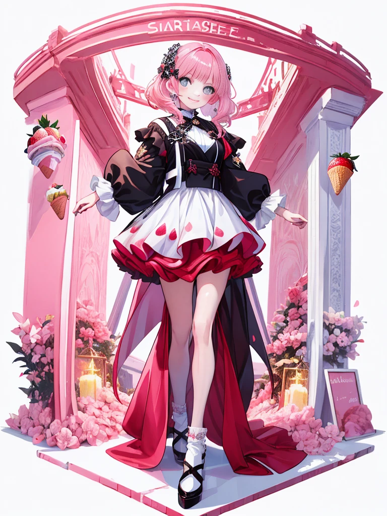 a portrait of  an exotic, elegant beautiful mecha woman eating an epic, (legendary strawberry: 1.3) in cocktail party , ((full body: 1.5)), ((anatomically correct: 1.5)), (ultra detailed face: 1.2), dynamic eye color, glowing eyes, dynamic hair color, dynamic hair style dynamic skin complexion, wearing 1960's glamour intricate dress, high. fashion dress, dynamic color dress , wearing high heels, cocktail party background, vibrant, Ultra-high resolution, High Contrast, (masterpiece:1.5), highest quality, Best aesthetics), best details, best quality, highres, 16k, (ultra detailed: 1.5), masterpiece, best quality, (extremely detailed) RAW, (ultra details, Masterpiece, best quality), Hyperrealism style, MechanicusStyleAI, 
