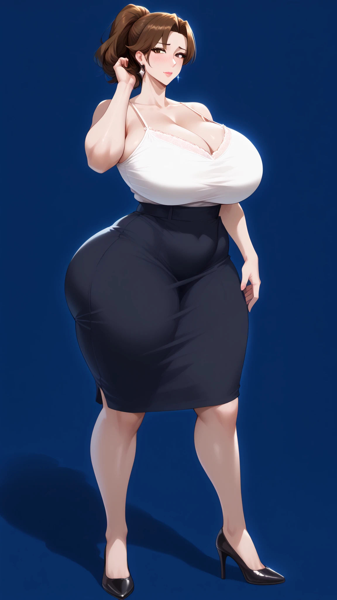 full bodyesbian,Two beauties,Stand in a row,Gray skirt,Conjoinment,Tights suit,Standing on the ground,huge tit,Slim,long leges,Stand up straight,nothing background,Slim,Exhibited,Mannequin,standing on one leg,leotard skirt,The skirt was pulled up,Pearl panties