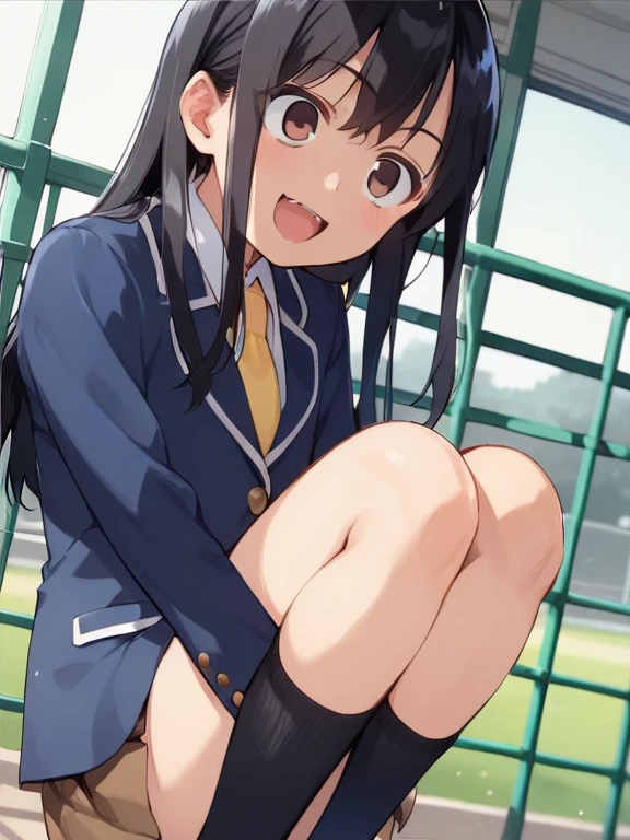 highest quality, High resolution, masterpiece、Ultra-precision,Kumiko Omae、Brown hair、(((Tabletop))), (((highest quality))), High resolution, garden、alone, {Your thighs_Kumiko_Euphonium Sound:1.15}, Brown_hair, short_hair, Brown_eye,Beautiful thighs, Pink neckerchief、White shirt、serafuku、Absolute reference to the center、light blue collar uniform、Light blue skirt、Knee-high socks、Leather shoes、Laughter、[3D Images:1.25],High , Full Body View、Beautiful background、((Accurate drawing))、((Detail view))、Perfect photo、Perfect beautiful girl、Perfect Thighs、(((Spread your legs)))、((((Sit on the ground、Indian Style、Lotus、Sit and cross your legs、pantiesを見せる))))、(((スカートの裂けeye、Good lift)))、((Lift up your skirt yourself))、((panties))、(White bra、白いpanties)、Glamour、thin、((Smile full of malice、Sticking out tongue))、Girl possessed by a man、((Ahegao、Please open your mouth wide、((両eyeを閉じる))、Stir、ejaculation))、((Screaming face))、((Embarrassed expression))、((Troubled face))