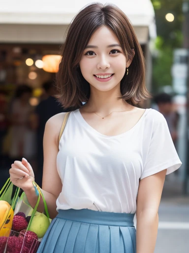 Highest quality,master piece,a girl,one girl,solo focus,raw photo,bloom,full body,put up index finger,4K,8K,Very detailed,Realistic,Japanese women,一人のJapanese women,28 years old,Clear,kind,Beautiful eyes,smile,nice style,smile,teeth,short brown hair,A simple white shirt,Large Breasts,big bust,healthy,positive,bright,a one girl,The background is a restaurant,lunch, a one girl