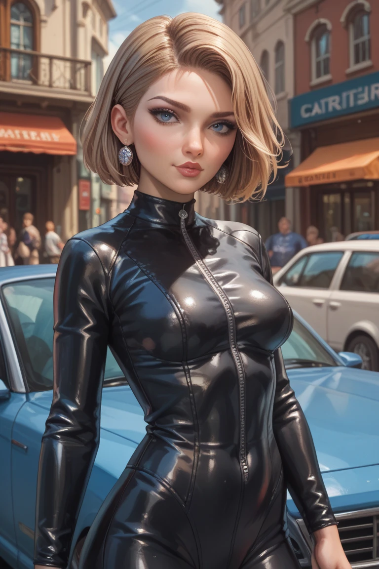 (dreamlikeart style:1.4),( redshift style analog style:1.1),mdjrny-v4 style, studio_ghibli_anime_style style, (copeseethemald style:0.5),thepit bimbo,glossy sexy bimbo,

1girl, solo,

pantsuit, business suit, elegant suit, three piece suit, white shirt, skirt,
(jennifer lawrence:1.2),
smooth skin,oily skin, subsurface skin scattering, shiny skin, vax, 3d, plastic,
choker, earrings, eyelashes, eyeshadow, lips, lipstick, jewelry, makeup, nose, parted_lips, navel,
beautiful detailed blue_eyes,
(closeup:1.2),

(night:1.2), dark,scary,dark city, alley, chased, danger, worried, afraid, stressed, action pose,
monster far away,ghosts at background,

[(dust particle paint explosion:1.2)::0.10],

(anime:0.8),