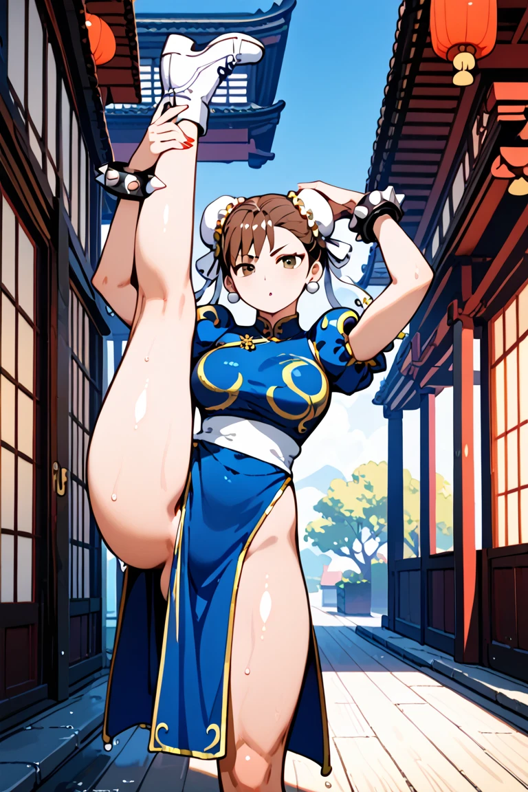 Big Breasts, Waist , (Muscular:0.9) ,thin, lily,Headband braided ponytail,Braid 、Long Hair,Brown Hair, Brown eyes, gloves, FINGERLESS gloves,Dressed,(uniform:1.1),(See-through 1.3),shoes,Hughes Style CSR Style Round Breasts,Mid-chest, dojo, Karate pose,Yuri Sakazaki,(masterpiece:2),(best quality:2), (Super detailed:2),nsfw,spread pussy,(pussy juice:1.6),(vaginale,sex,leg up:1.1),crowd,town,moon night,(from below:1.1),(girl trembling with sexual climax:1.6),(sweat:1.2),long nipples, , outdoors, (Perfect hands, Perfect Anatomy),(clothes lift:1.3),clenched teeth,(orgasm:1.6),Large Breasts, cute, (bare breasts:1.8),(breast milk:1.5),(Wet:1.6),leaning forward,nipple piercing,(cum on body:1.5),(excessive cum:1.6),pubic tattoo,orgasm,no panties, Pussy,Outdoor Exposure、Pussy Flashing In Public,no underhair,real Pussy Rubbing、No Underwear,(cum in Pussy:1.8),looking away,no scrotum,Nipples See-through,no Breeding chestnuts,Huge clitoris,clothes break,bare pussy,clothes