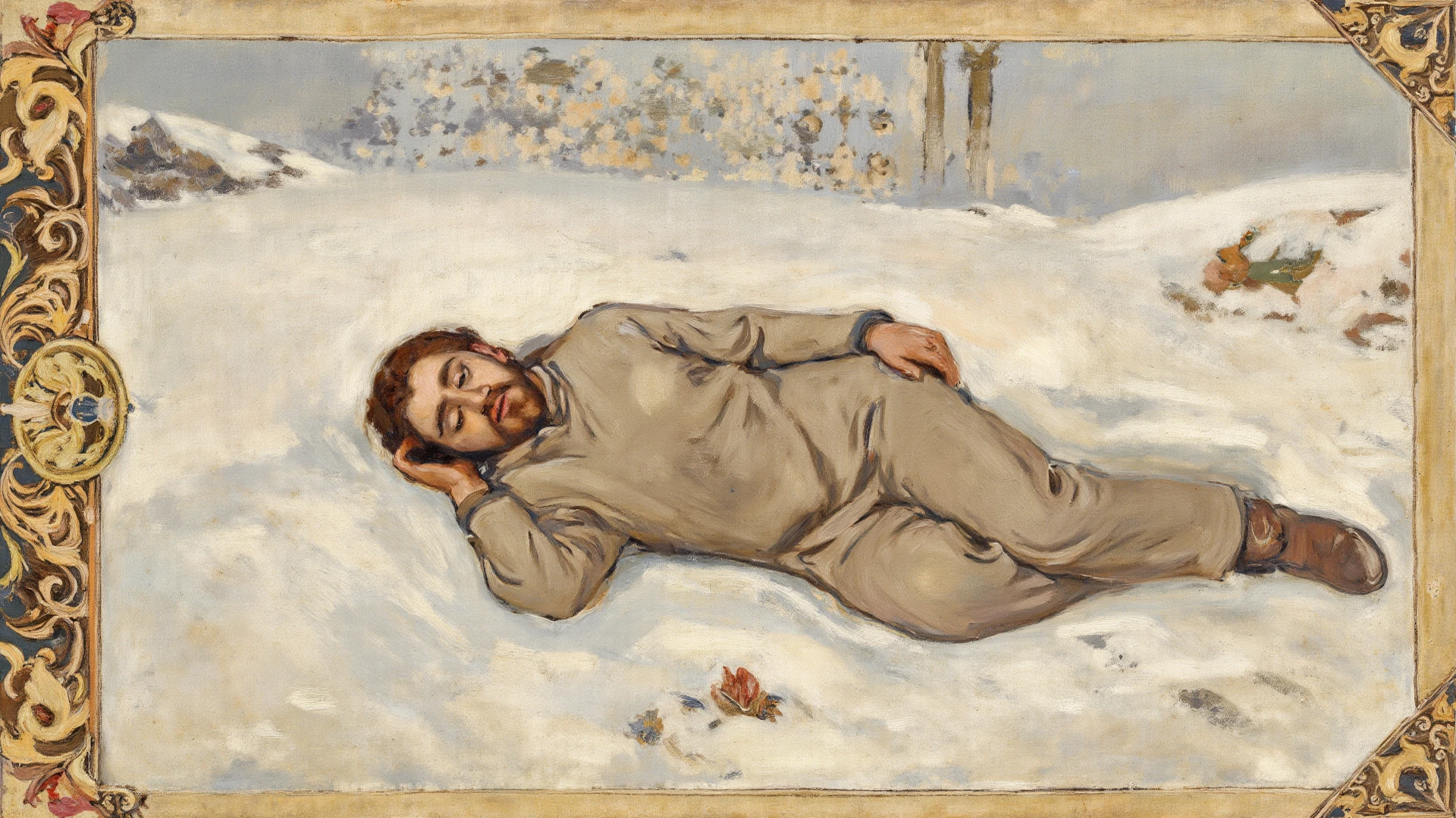 very handsome blond young man in lying on bed looking at camera AND WITH FEET OUTSIDE THE BEDSPREAD.. 1940s vintage, no arguments Elvgren man portraying vintage watercolor vintage inspiration, black, high contrast shading, naturalistic proportions, use of fabric , large screens, looking at the viewer, vintage 1940s,