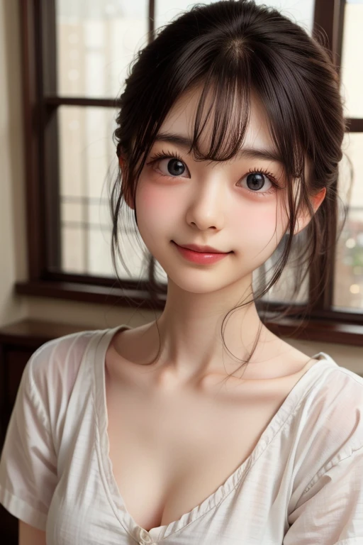 score_9,score_8_superior,score_7_superior,Realistic lighting,photograph,photographrealistic,Realistic eyes,1 Japanese girl,jpn-girl,bangs,Medium Hair,Large Breasts, Wet body, shy smile、One Woman,、Cleavage、((((Bukkake、Semen in hair、Face-like)))、Teen,,Sweater vest