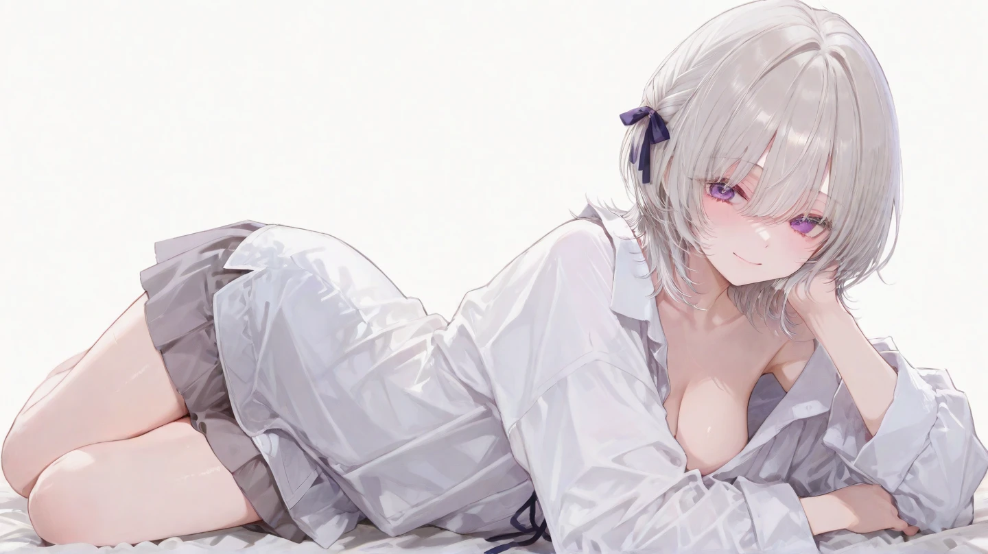 akaneshinjou, shinjou akane, Light purple hair, (Pink eyes:1.2), Short hair,
Break indoors, city,
BREAK looking at viewer, BREAK (masutepiece:1.2), Best Quality, High resolution, Unity 8k壁纸, (Illustration:0.8), (Beautiful detailed eyes:1.6), extra detailed face, Perfect Lighting, extremely details CG, (Perfect hands, Perfect Anatomy),((best qualtiy)), ((tmasterpiece)), (detaileds:1.4), 。.3D, A beautiful cyberpunk female image,nffsw(HighDynamicRange),Ray traching,NVIDIA RTX,Hyper-Resolution,Unreal 5,Subsurface scattering、PBR Texture、post processed、Anisotropy Filtering、depth of fields、maximum definition and sharpness、multi-layer texture、Albedo e mapas Speculares、Surface Coloring、Accurate simulation of light-material interactions、perfectly proportions、rendering by octane、Two-colored light、Large aperture、Low ISO、White Balance、The Rule of Thirds、8K raw data、(Full body photo),The powder is soft and tender,Lie down in bed,a person々Seduce,open open mouth,Something is included,A collar is worn around the neck,Troubled Woman,confused eyes,Preoccupied,is shy,Beautiful and tasty,Pretty,Erotic Lingerie,(weddingdress:1.5),Detailed legs,Hand details,white stockings,(full body Esbian:1.6)