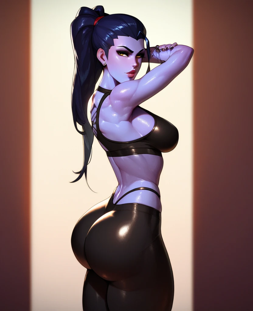 highly detailed portrait of 2 tatooed women, one black woman in a mini-dress and one Caucasian woman in a mini-dress, 2girls, by Atey ghailan, by greg rutkowski, by greg tocchini, by James gilleard, by Joe Fenton, by Kaethe butcher, voluptuous, super detailed face, ample curvaceous, highly detailed accentuated big booty with phenomenal detailed booty cheeks, great aesthetics, gradient purple, neon color scheme, grunge aesthetics, nightclub background, cinematic lighting, 32k, uhd,