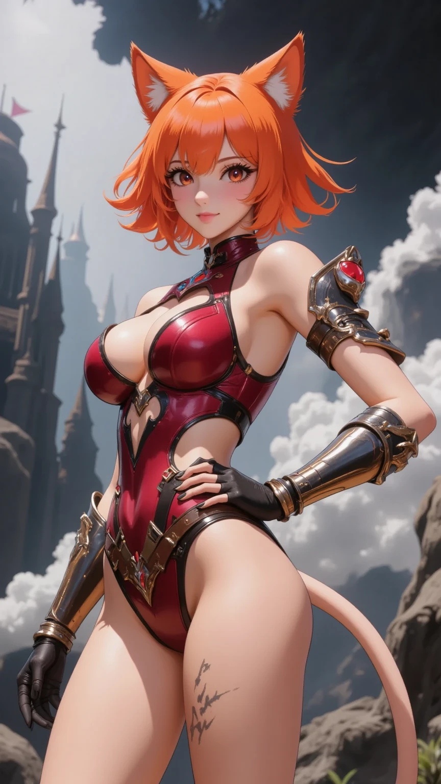 (Realistic, Photo Realistic: 1.3), Extremely Refined and Beautiful, Amazing, Fine Detail, (Best Illustration), (Best Shadow), Intricate, (Behind an Orange Chinese Dragon (Dragon: 1.4), Surrounded by Flames, Black Mountains, Trees, Magma, Wind, Long Wavy Body, Fangs, Fantasy, Mythology, High Quality, Highly Detailed, Epic, Particle Effects, Dynamic Effects, Surround), Clouds, Sunset, Sharp Focus, Volumetric Fog, 8k Ultra HD, DSLR, High Quality, (Film Grain: 1.4), Fujifilm XT3,Official Art, Unified 8K Wallpaper, Super Detailed, Beautiful and Beautiful, Best Quality, (Tangled, Entangled), (Fractal Art: 1.4), 1 Girl, Chinese, Gorgeous Hanfu Short Skirt, Calf, Navel, Very Detailed, Dynamic Angle, Denim Shot, (Most Beautiful Chaotic Shape), Flow, (Bright Colors), OC, (Half: 1.2), China, (Tape: 1.3), (Dream: 1.5), (Hanfu: 1.5), (Smile: 0.5), (Chinese God 1.3), Complex, Ultra Detailed, (Skin Dents), Female, Detailed Body, (Detailed Face: 1.1), (Contoured Iris), (Watercolor Lenses), (Perfect Eyes), Gorgeous, (Masterpiece: 1.2), (Best Quality: 1.2), Wide Buttocks, Thick Thighs, (Big Tits: 1.2) and (Big Breasts: 1.2), Detailed Background, Cinematic Light, Best Shadows, Cute Detail Face, Dramatic Light, Intricate Details, Long Flowing Hair, Ethereal Light, Wide Angle, Solo, full body, colorful, flame, charming, enchanting,, thin waist, gorgeous goddess, Buddha-figure, absurd long hair, pale gold eyes, looking at the audience, delicate patterns, precious stones, gold, diamonds, fine feathers, volumetric light, holiness, backlight, opposite, girl with antler decoration on her head, girl with orange hair