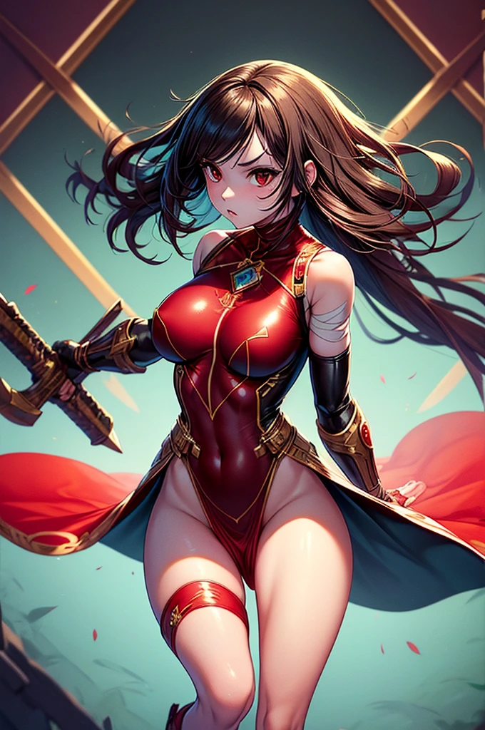 (masterpiece, best quality, detailed), 1girl, solo, looking at viewer, amberrnd, hair ribbon, brown hair, brown eyes,
king, cape, fur-trimmed cape, armor, gold, crown, gem, jewelry, white gloves, outdoors, mountain, castle, fantasy, scenery, sky, leaning forward, looking back, from behind, ass, smile, open mouth, v-shaped eyebrows, smug