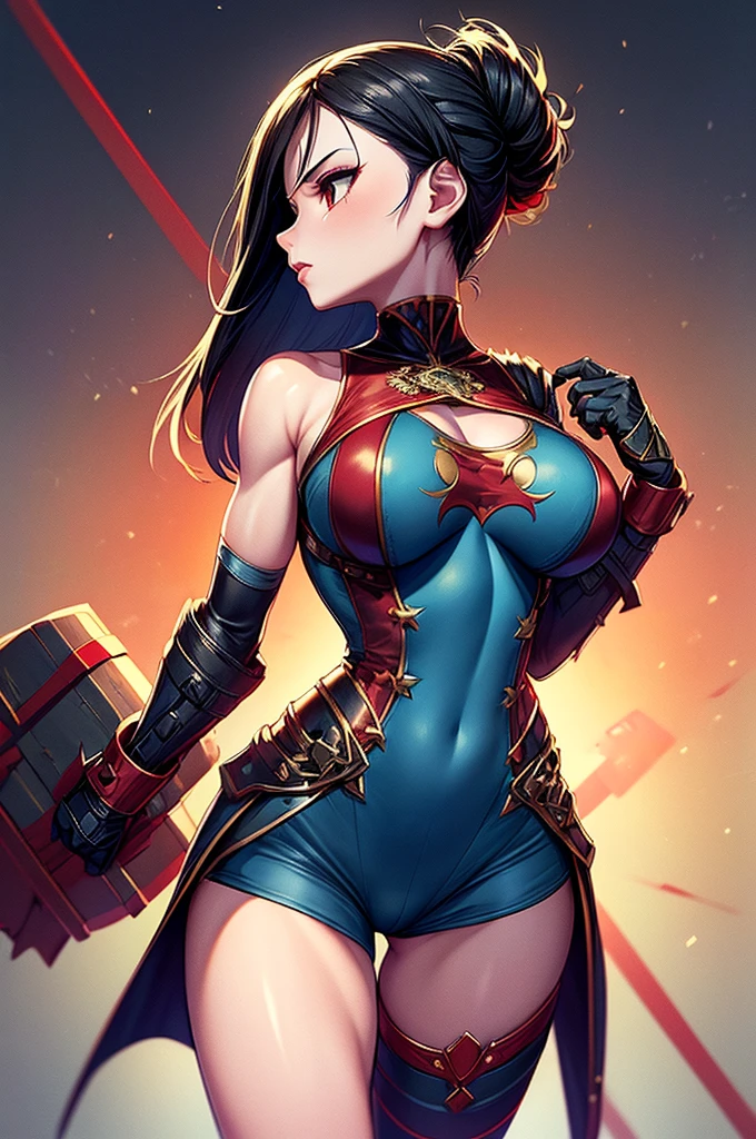 Cammy, wearing a sexy military outfit, [ 4 K Digital Art ]! posing for an intricate fight, [ 4K digital art, , giant art, in fighter poses, fighting game character --auto