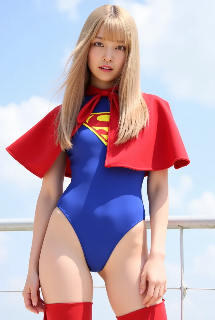 super girl elementary school student, masterpiece, highest quality, abstract, psychedelic, neon, (honeycomb pattern), (creative:1.3), fantasy 00d、 black hair、bob cut with trimmed ends、flat chest、thin crotch、lolicon、stand on the sidewalk、belly button、High-leg style、red cloak、swelling of the nipples、10 years old