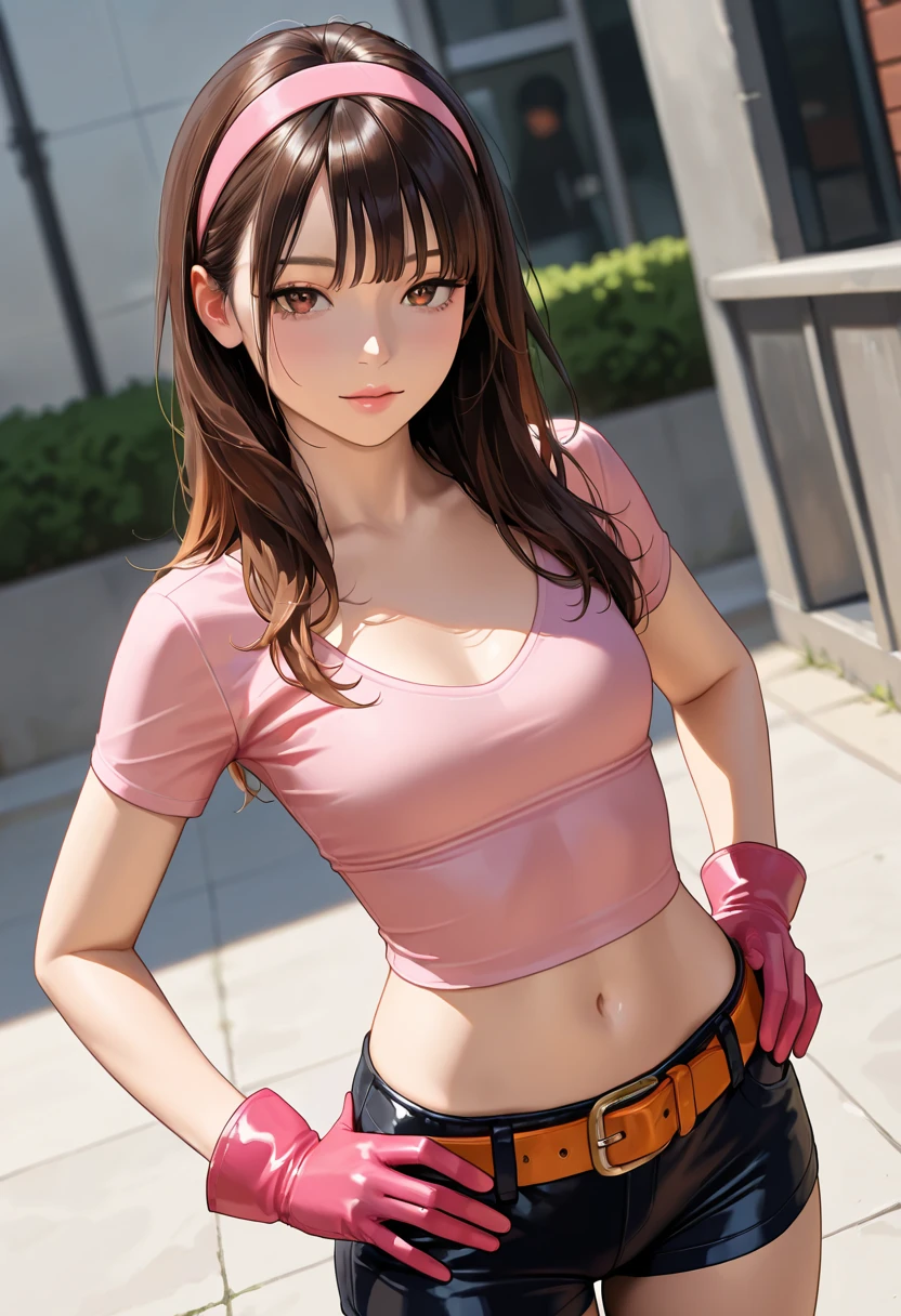 Aerobics Style of the 2000s、sneakers、Detailed picture、girl、25-year-old woman、Dynamic and lively pose、?????? line、????? nipples、(Tortoiseshell binding)