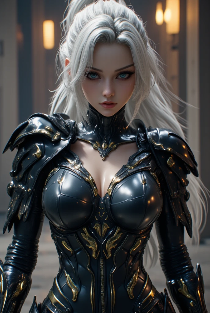 wlop, best quality, cinematic lighting, painting, fine art, 1girl, solo, rain, lips, white hair, armor, headpiece, looking at viewer, gauntlets, chain, upper body, nose, gloves, closed mouth, capelet, depth of field, short hair, armored dress, glowing green eyes, blurry background , battle background, cowboy shot, contrapposto, looking at viewer, highres, superb, 8k wallpaper, extremely detailed, intricate, unreal engine 5, volumetric lighting, realistic, realistic lighting, cinematic, 4k, cinematic lighting, 8k, depth of field, 3d, masterpiece, perfect, award-winning, hyper-detailed, photorealistic, ultra realistic, realistic light, hard lighting, intricate details, stop motion, hyperfocus, tonemapping, sharp focus, hyper detailed, detailed eyes, eyes focus, (illustration:1.1), highres, (extremely detailed CG unity 8k wallpaper:1.1), (mid shot1.25), (portrait:1.25), (solo:1.2), 1girl, (beautiful face:1.15), ((masterpiece)) <lora:wlop_offset:1>