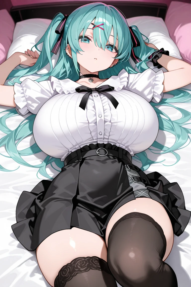 young girl、ta face,1 girl,alone,risekujikawa,smile,,yellow neckerchief,Black plaid skirt,black thigh highs,(huge breasts:1.4),open your mouth 、camel toe、huge tit、Nipple Puffs、cleavage、Plump、Super big breasts、super big butt、Junk、A girl working hard、Hustling、Hurry、Azatoi、Chest can be used、Boys' favorite breasts、I know that boys love super big breasts、The cutest in the world、Kyapikyapi、Awaawa!、fidgety、green hair、long bangs、Hair that hides the eyes