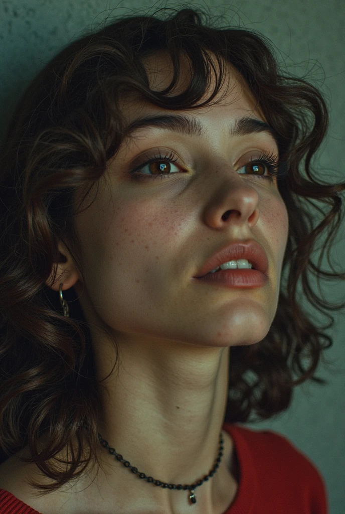 photorealistic rendering, detailed, realistic, high definition, (eye level, closeup on face:1.2) photo of <lora:sd15_SavannahRaeDemers_v2:.9> SavannahRaeDemers, she is wearing haori, her hair is styled as textured curls hair, BREAK she is (in the landing:1.1), silhouetted against the bright sky, desaturated grunge filter,shot on Fujifilm X-T4 ,