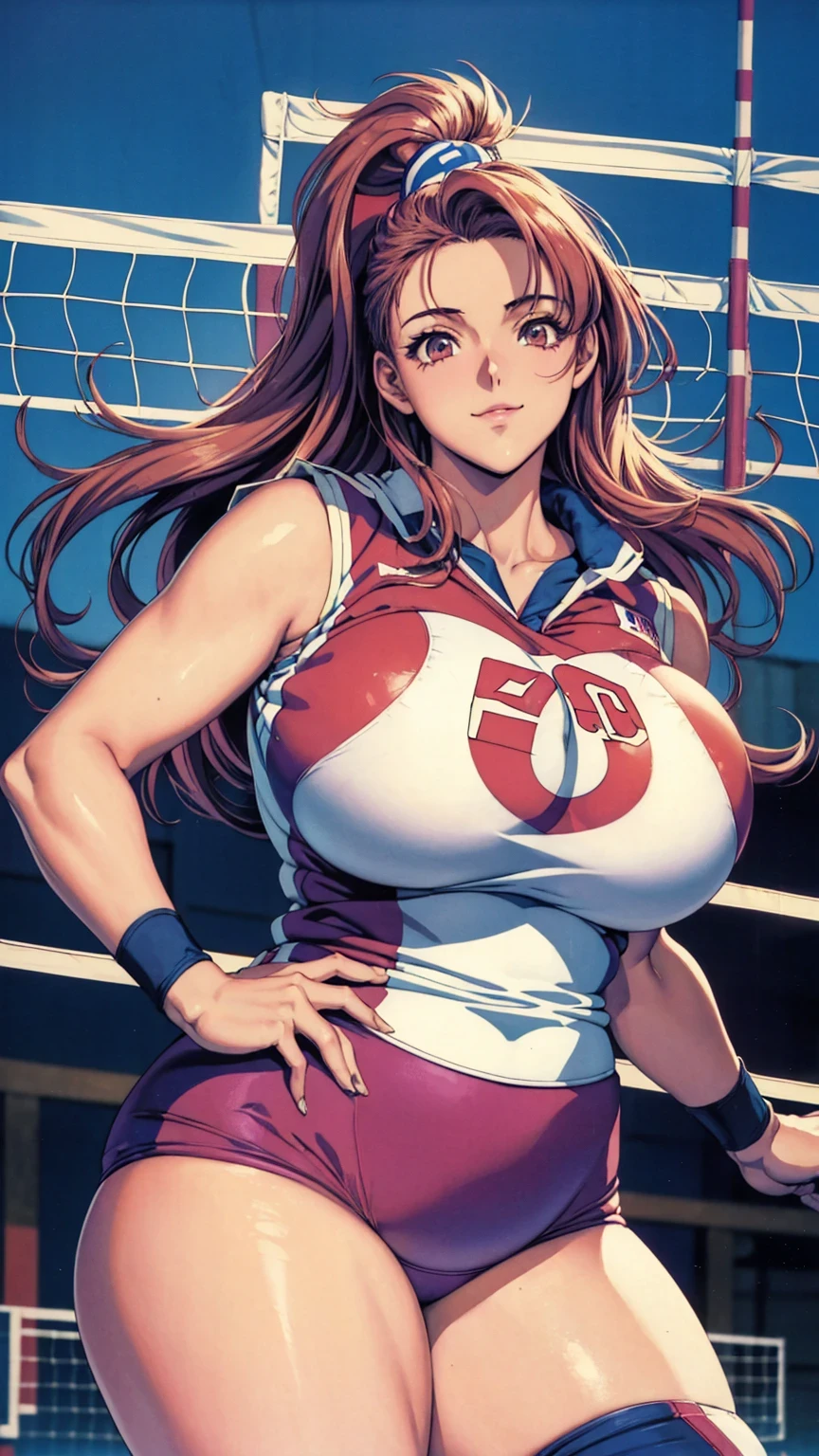 curvy midsection, solo, 1 girl, female wrestler, ultra toned arms, smile, ), (detailed titration screen, upper body only, anime style: 1.8, anime drawing, ultra detailed face, ultra detailed body, 4k, Sumergai Lee Noriega, (standing), best quality, anime style, hires, highest definition, digital blending, bold drawing lines, ((wwe diva), (location: wrestling arena, crowds watching), ( pro female wrestler, slim body, (little biceps), , off-shoulders, closed fists, (very curvy: 2.8)), ((topless, nipples , jeans, white gloves, collar, hand protector, (champion belt on bare belly))), (pale skin, big breasts, widely open mouth, teeth), (big eyes, brown eyes, shiny eyes), (leaning forward), (brown hair, loose hair, curly hair, wavy hair, long hair, missy hair), 27 years old,