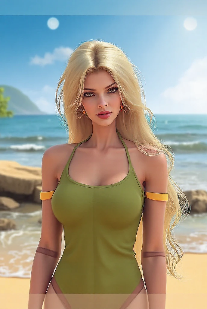 Blonde woman in bikini style gta 5, 4k --auto --s2